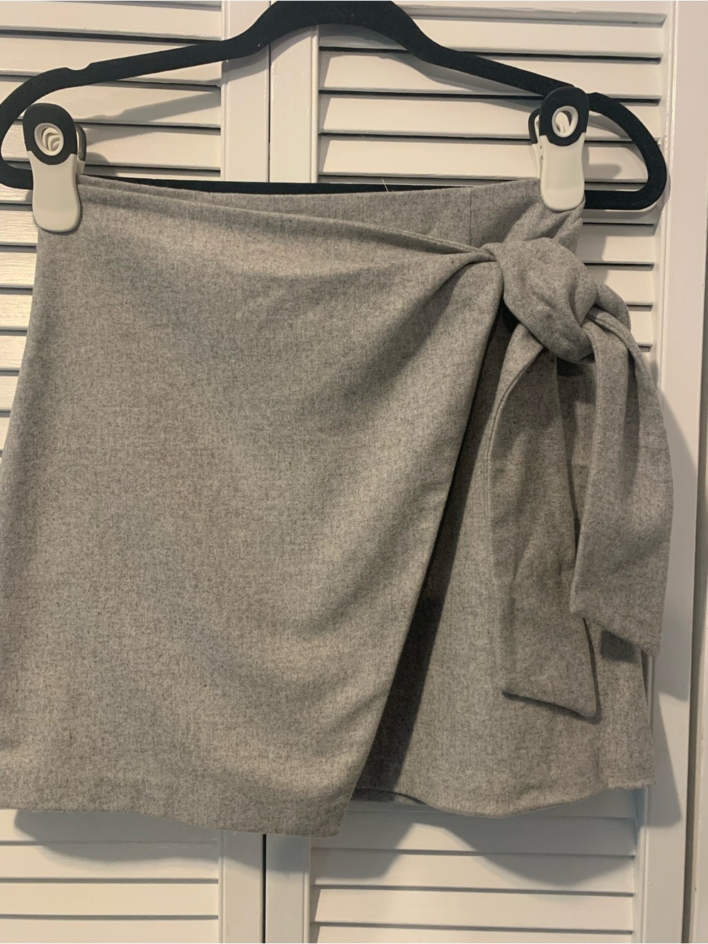 Wilfred wrap front skirt | heather grey